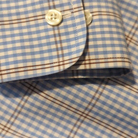 Vintage Brooks Brothers Blue Plaid The Original Polo Shirt Button Down Mens Sz L - Picture 11 of 11